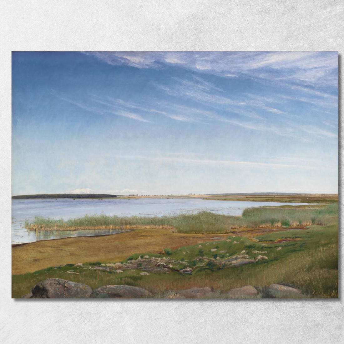 Il Fiordo Vicino A Karrebæksminde Zelanda Laurits Andersen Ring lar32 quadro stampato su tela