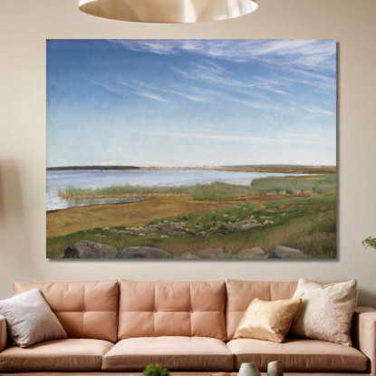Il Fiordo Vicino A Karrebæksminde Zelanda Laurits Andersen Ring lar32 quadro stampato su tela