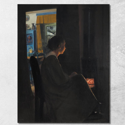 Crepuscolo. La Moglie Dell'Artista Laurits Andersen Ring lar38 quadro stampato su tela