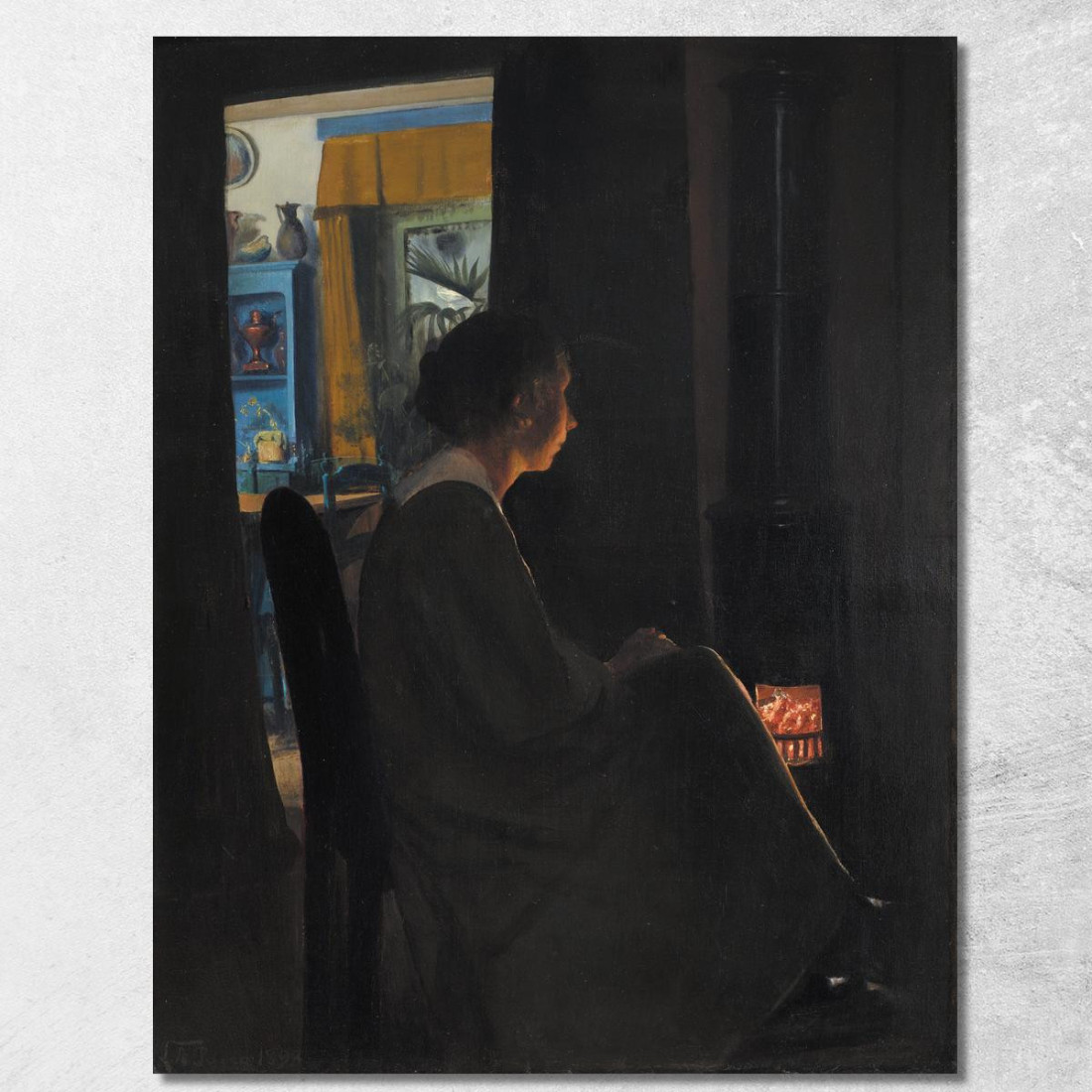 Crepuscolo. La Moglie Dell'Artista Laurits Andersen Ring lar38 quadro stampato su tela