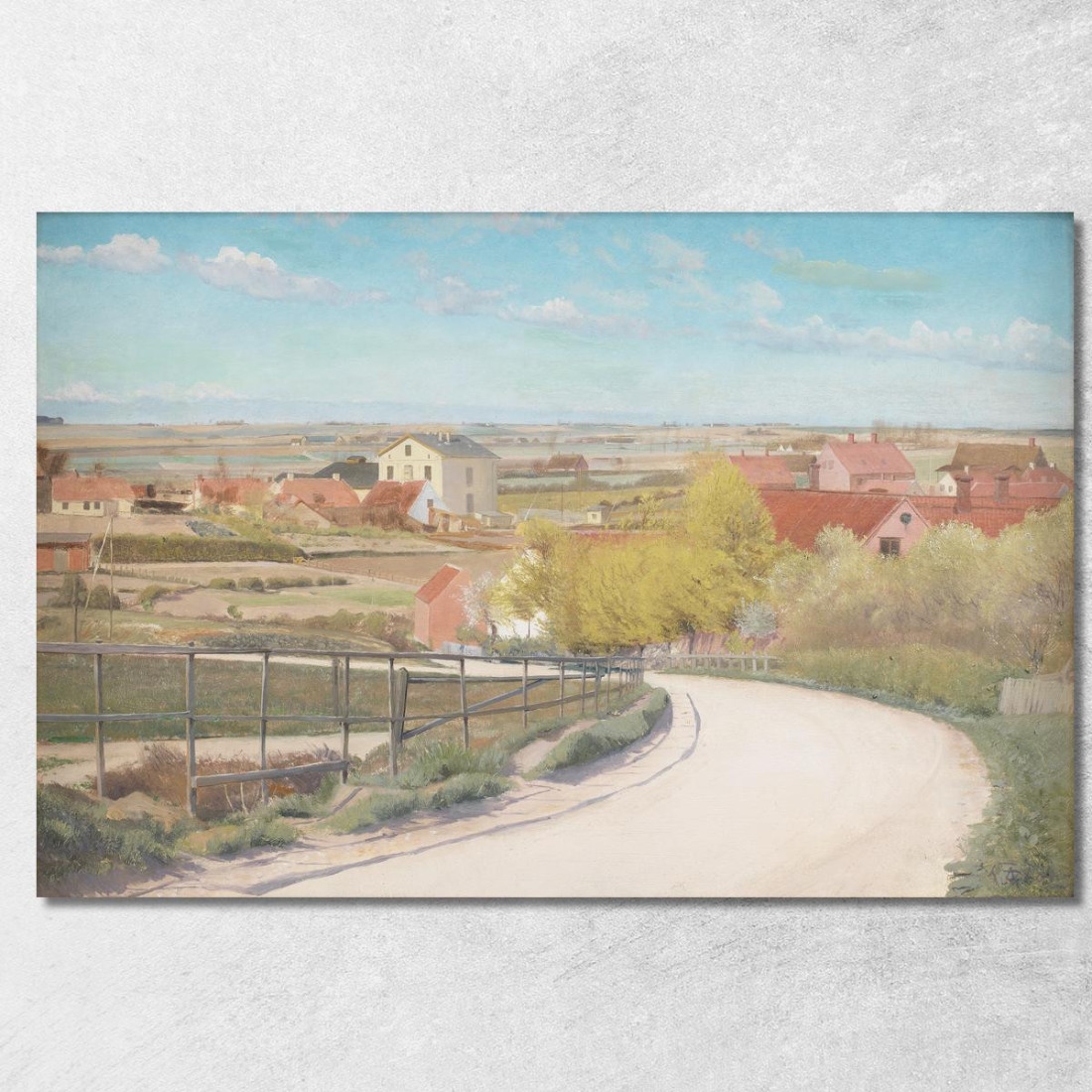 Vista Da Una Strada Vicino A Næstved Zelanda Laurits Andersen Ring lar39 quadro stampato su tela