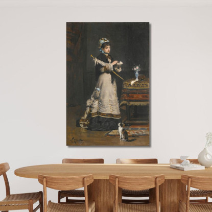 Dopo La Visita Victor Gabriel Gilbert vgg5 quadro stampato su tela