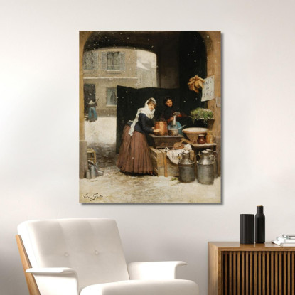 Lattivendola In Inverno Victor Gabriel Gilbert vgg8 quadro stampato su tela