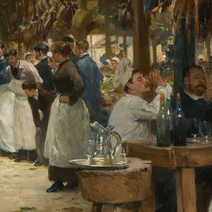 Il Mercato Parigino Victor Gabriel Gilbert vgg24 quadro stampato su tela
