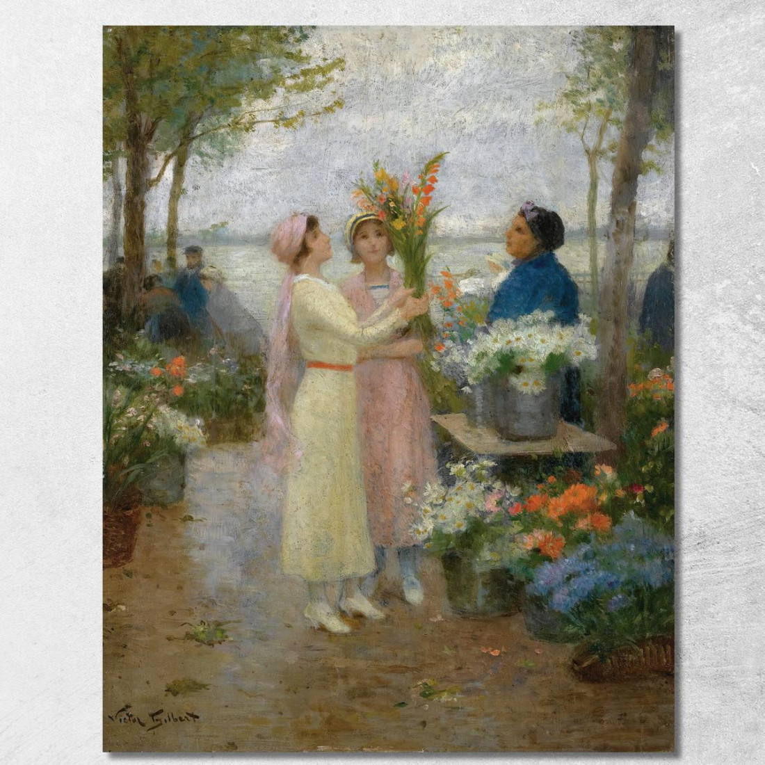 I Gladioli Victor Gabriel Gilbert vgg26 quadro stampato su tela