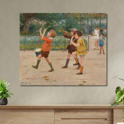 La Banda Dei Bambini Victor Gabriel Gilbert vgg32 quadro stampato su tela