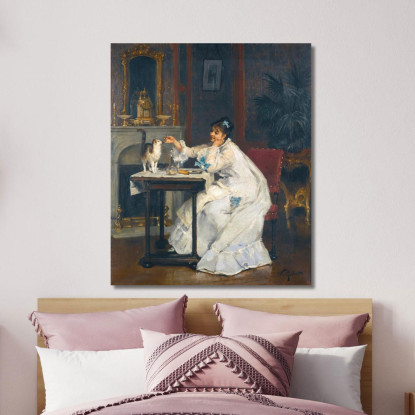 Un Pasto Per Due Victor Gabriel Gilbert vgg40 quadro stampato su tela