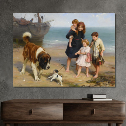 Una Coppia Improbabile Arthur John Elsley aje3 quadro stampato su tela
