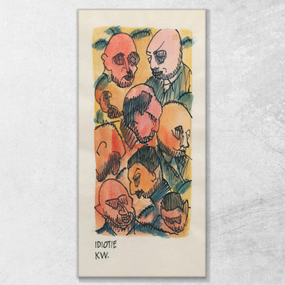 Idiozia Karl Wiener kwn241 quadro stampato su tela