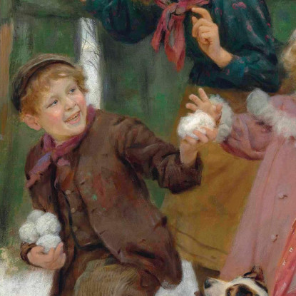 Fermati Ecco Che Arriva Arthur John Elsley aje9 quadro stampato su tela