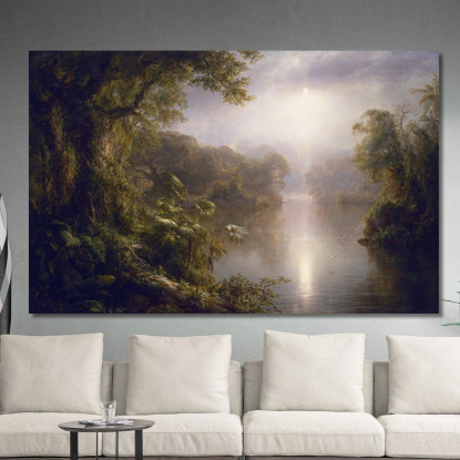 El Rio De Luz (Il Fiume Di Luce) Frederic Edwin Church fec11 quadro stampato su tela