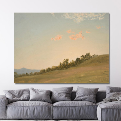 Collina A Hudson New York Frederic Edwin Church fec13 quadro stampato su tela
