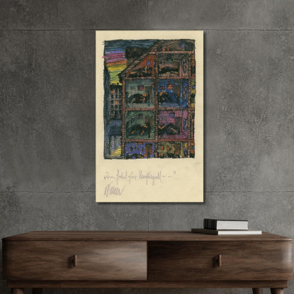 All'Usignolo Hotel Karl Wiener kwn244 quadro stampato su tela