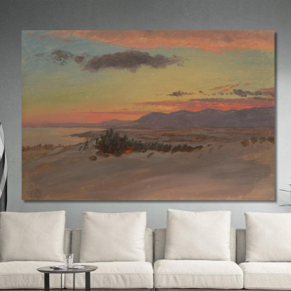 Valle Dell'Hudson In Inverno Vista Verso Sud-Ovest Da Olana Frederic Edwin Church fec21 quadro stampato su tela