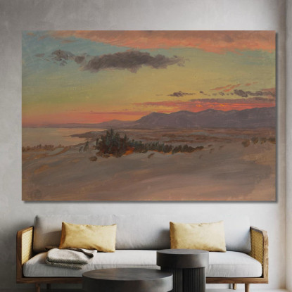 Valle Dell'Hudson In Inverno Vista Verso Sud-Ovest Da Olana Frederic Edwin Church fec21 quadro stampato su tela
