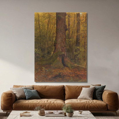 Nel Bosco Probabilmente Maine Frederic Edwin Church fec25 quadro stampato su tela