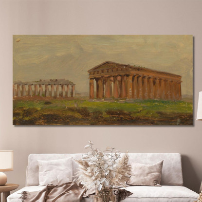 Tempio Di Nettuno A Paestum Frederic Edwin Church fec65 quadro stampato su tela
