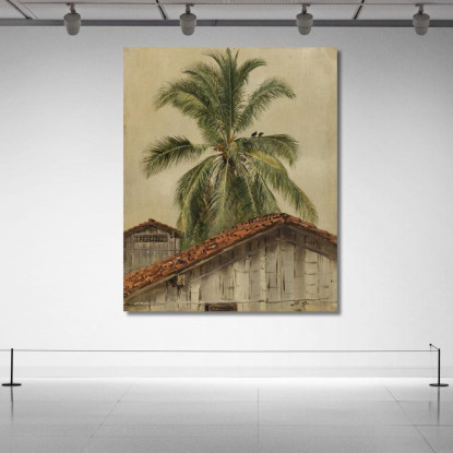 Palme E Tetti Ecuador Frederic Edwin Church fec67 quadro stampato su tela