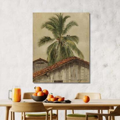 Palme E Tetti Ecuador Frederic Edwin Church fec67 quadro stampato su tela