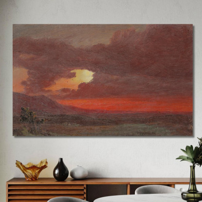 Tramonto A Hudson New York 2 Frederic Edwin Church fec95 quadro stampato su tela