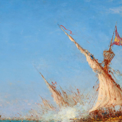 Colpo Di Cannone A Venezia Giorno Di Festa Félix Ziem fzm25 quadro stampato su tela