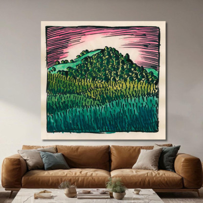 Composizione Del Marciapiede E Del Prato Xi Karl Wiener kwn261 quadro stampato su tela