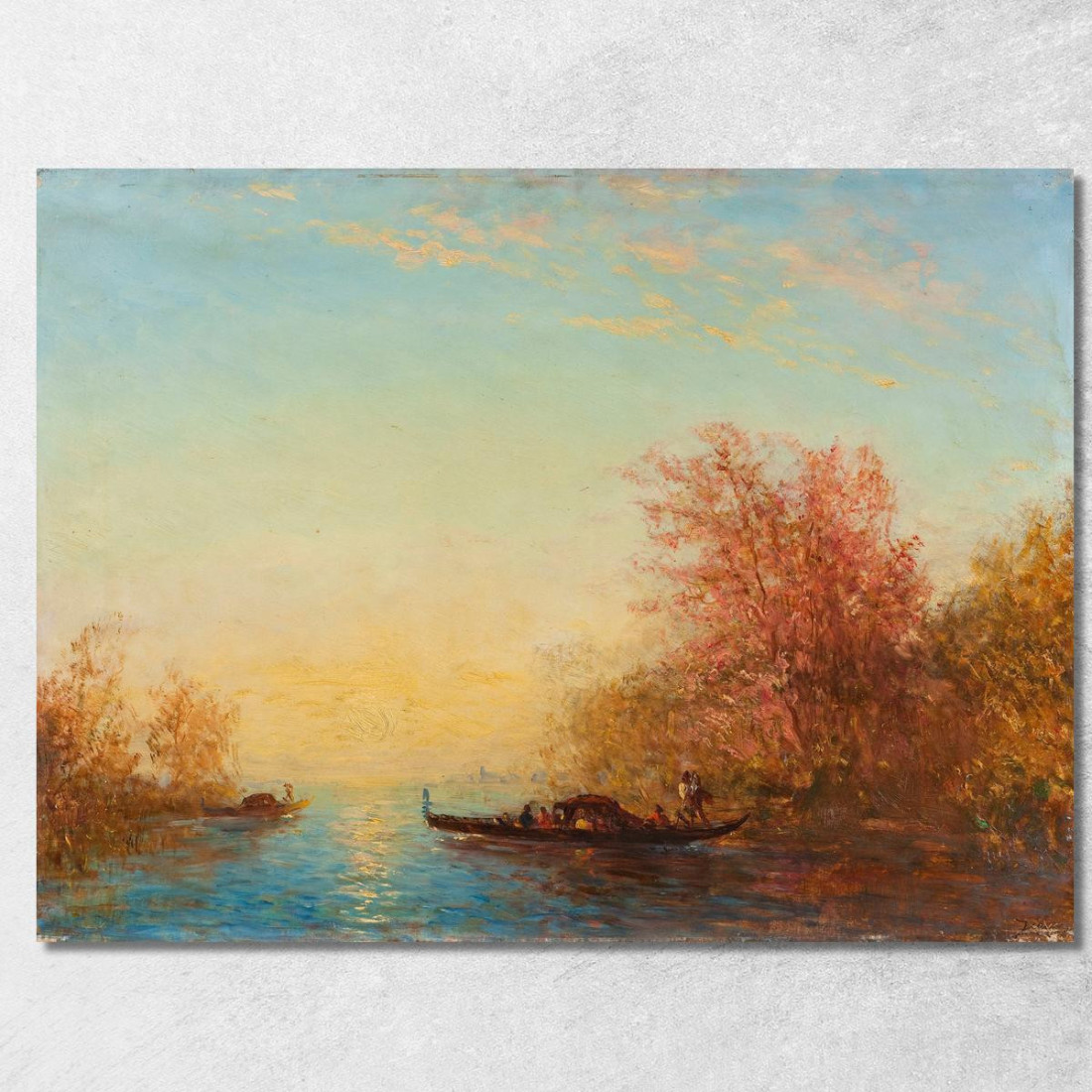 Fusine Dintorni Di Venezia Félix Ziem fzm36 quadro stampato su tela