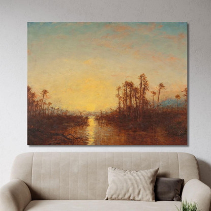 Khartoum Tramonto Félix Ziem fzm48 quadro stampato su tela