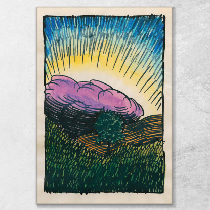 Composizione Del Marciapiede E Del Prato Xvii Karl Wiener kwn264 quadro stampato su tela