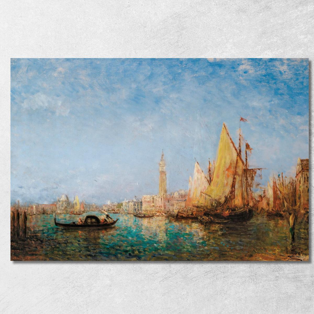 Il Palazzo Ducale Di Venezia Félix Ziem fzm70 quadro stampato su tela