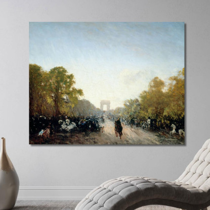 L'Avenue Des Champs-Élysées Félix Ziem fzm87 quadro stampato su tela