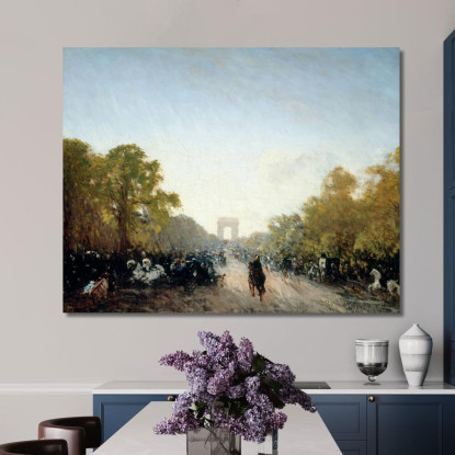 L'Avenue Des Champs-Élysées Félix Ziem fzm87 quadro stampato su tela