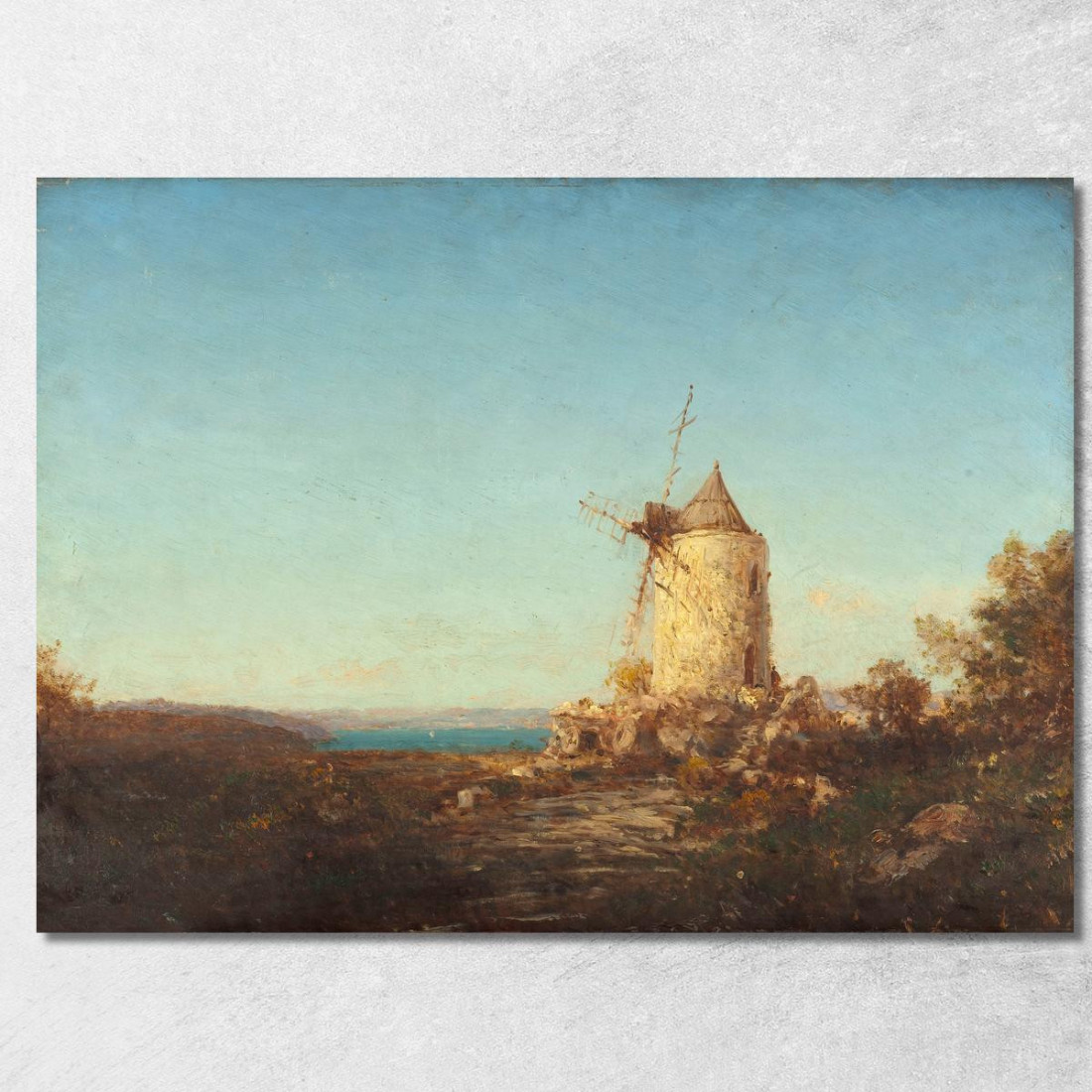 Mulino Di Saint-Mitre Presso Martigues Félix Ziem fzm96 quadro stampato su tela