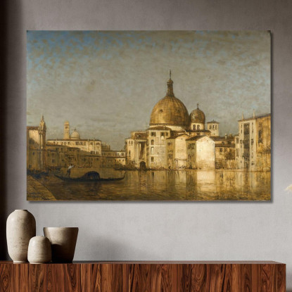 San Simeone Piccolo Oltre Il Canal Grande Venezia Félix Ziem fzm116 quadro stampato su tela