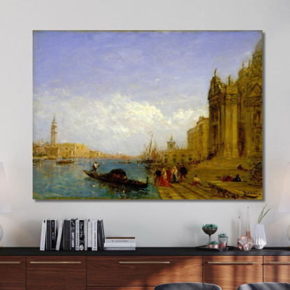 Scena Veneziana Félix Ziem fzm130 quadro stampato su tela