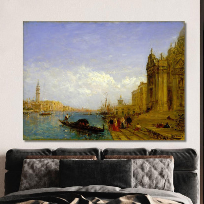 Scena Veneziana Félix Ziem fzm130 quadro stampato su tela