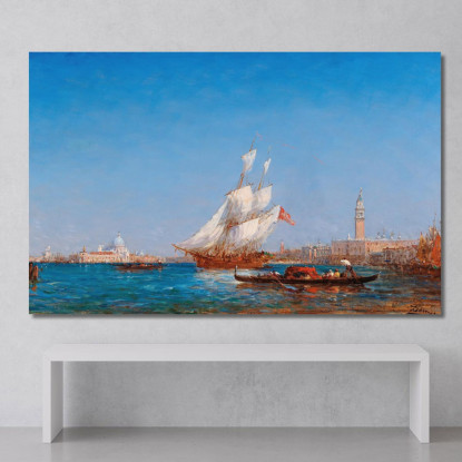 Venezia Il Bacino Di San Marco Félix Ziem fzm133 quadro stampato su tela