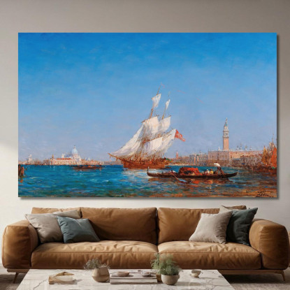 Venezia Il Bacino Di San Marco Félix Ziem fzm133 quadro stampato su tela