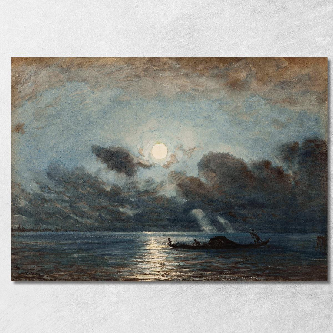 Venezia Chiaro Di Luna Félix Ziem fzm140 quadro stampato su tela