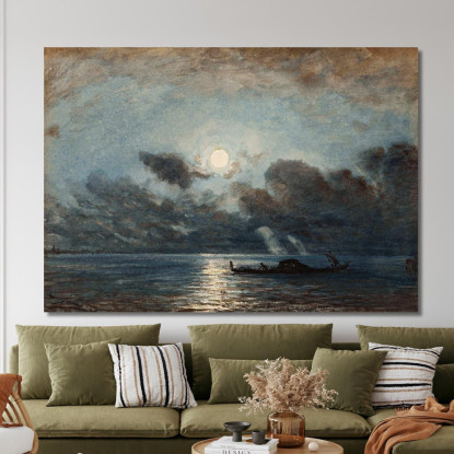 Venezia Chiaro Di Luna Félix Ziem fzm140 quadro stampato su tela