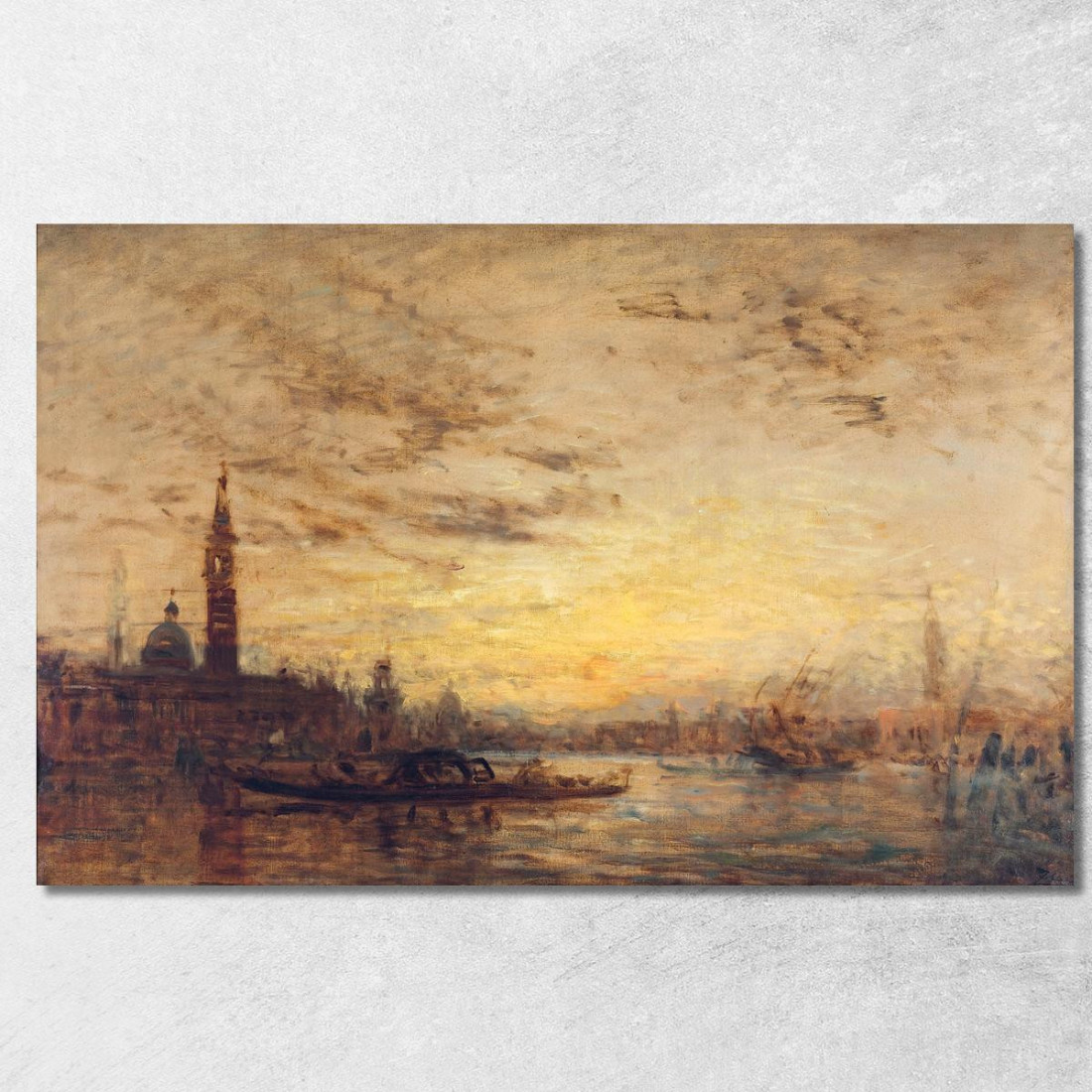Venezia La Giudecca Al Crepuscolo Félix Ziem fzm142 quadro stampato su tela