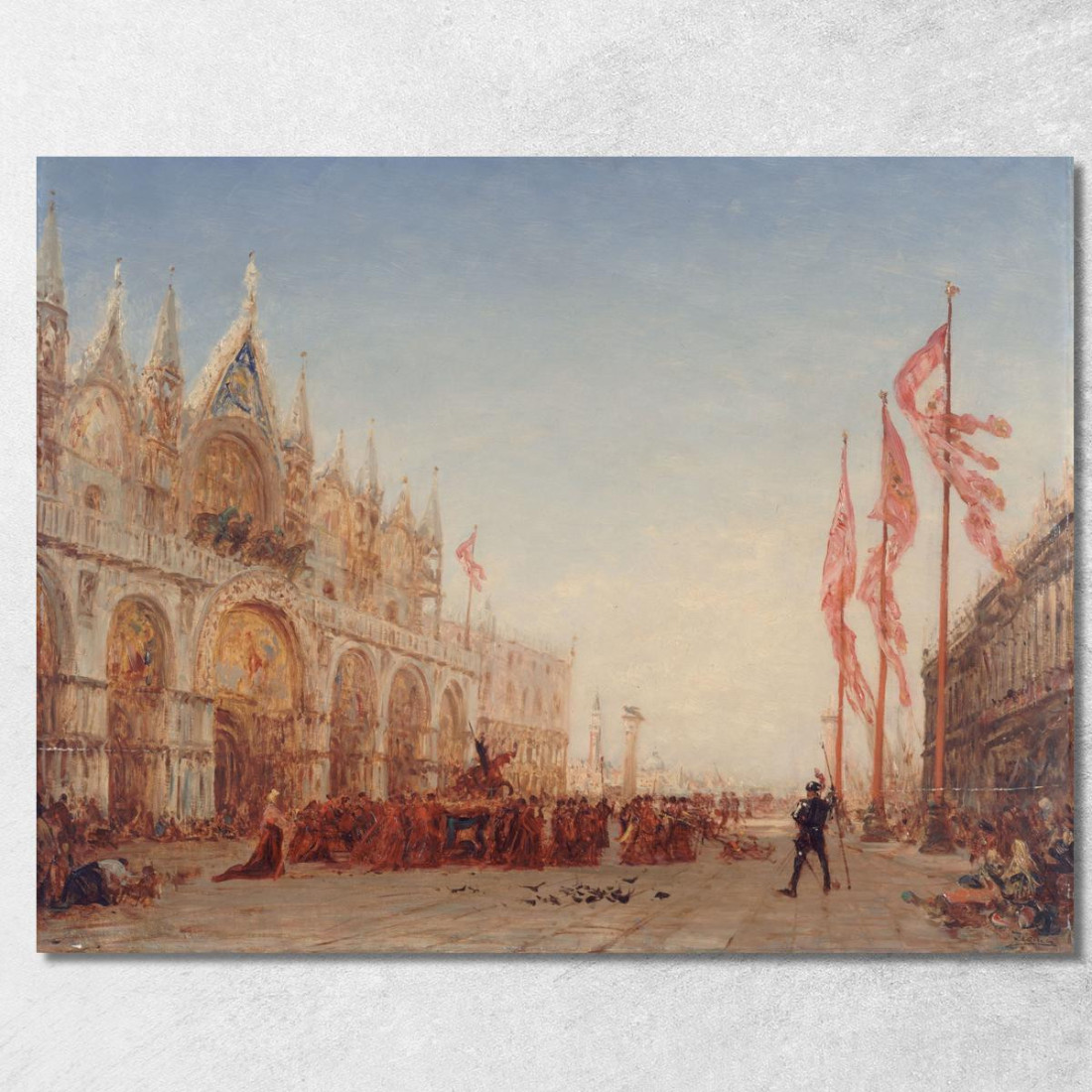 Venezia Processione Di San Giorgio Félix Ziem fzm150 quadro stampato su tela