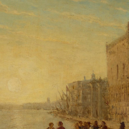 Venezia Riva Degli Schiavoni Félix Ziem fzm151 quadro stampato su tela