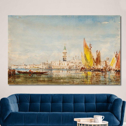 Venezia Félix Ziem fzm152 quadro stampato su tela