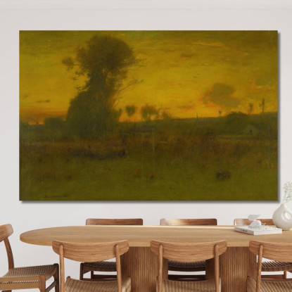 Dopo Il Tramonto Montclair New Jersey George Inness gin6 quadro stampato su tela