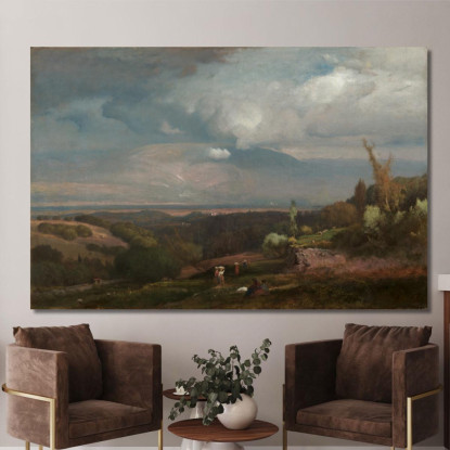 Tempesta In Arrivo Dai Colli Albani George Inness gin9 quadro stampato su tela