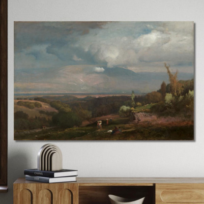 Tempesta In Arrivo Dai Colli Albani George Inness gin9 quadro stampato su tela