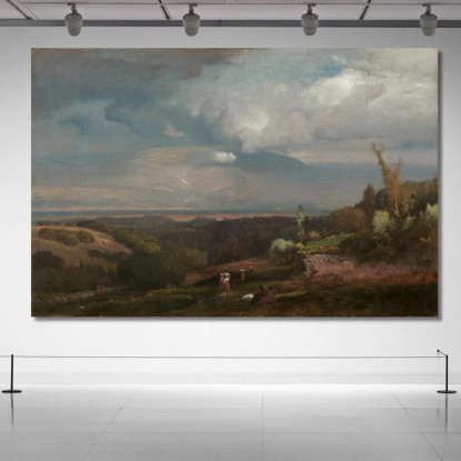 Tempesta In Arrivo Dai Colli Albani George Inness gin9 quadro stampato su tela