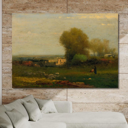 Presso Il Vecchio Acquedotto Campagna Italia George Inness gin15 quadro stampato su tela
