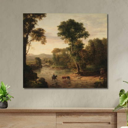Attraversando Il Guado George Inness gin19 quadro stampato su tela